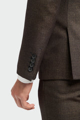 Caridi - Blazer marrone in tweed da uomo