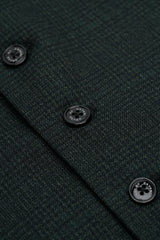 Caridi - Gilet in tweed verde oliva da uomo