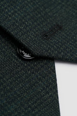 Caridi - Gilet in tweed verde oliva da uomo