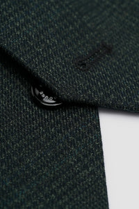 Caridi - Gilet in tweed verde oliva da uomo