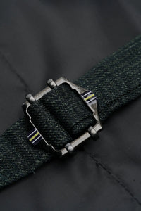 Caridi - Gilet in tweed verde oliva da uomo