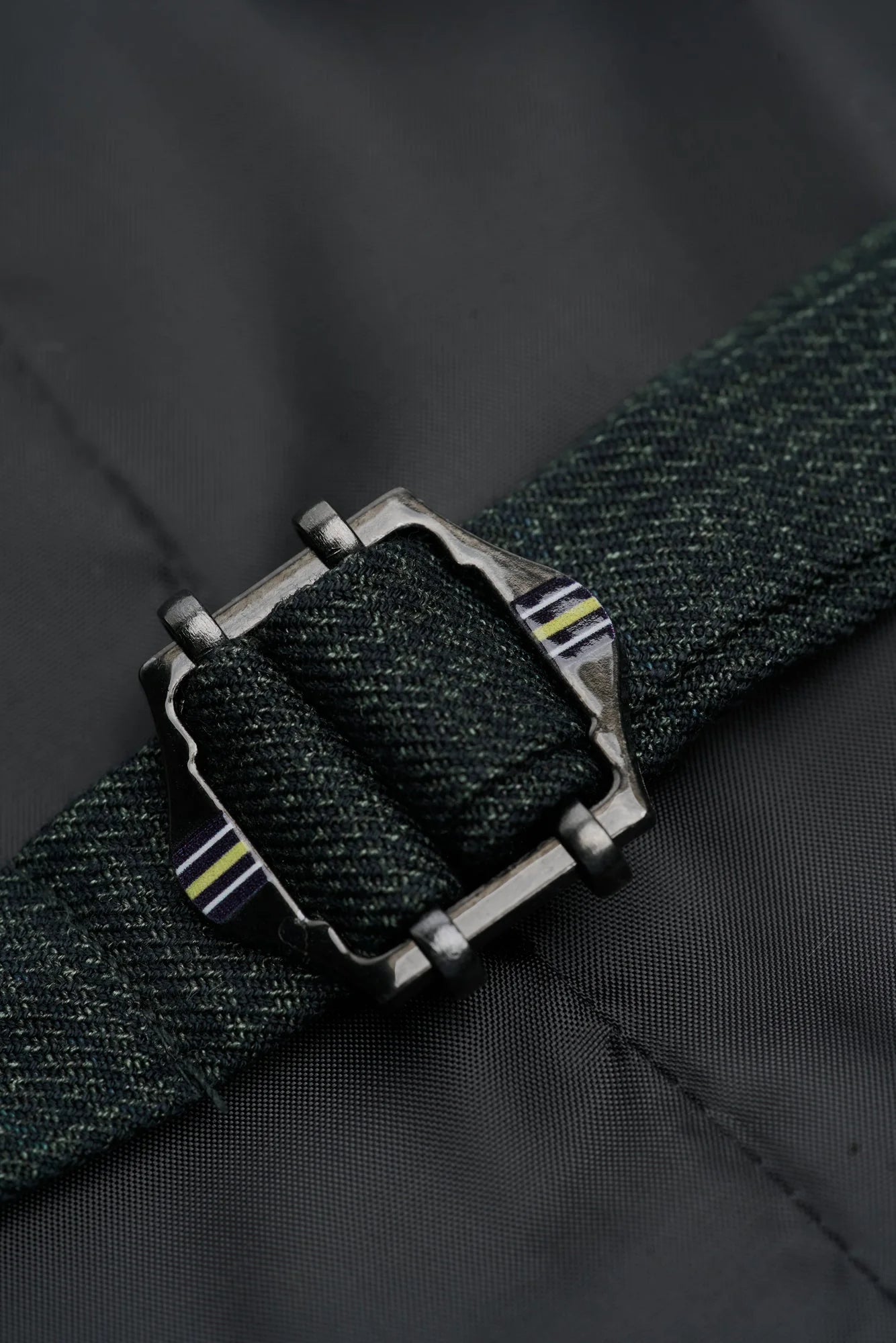 Caridi - Gilet in tweed verde oliva da uomo