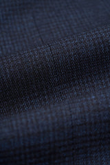 Caridi - Pantaloni da uomo in tweed blu navy