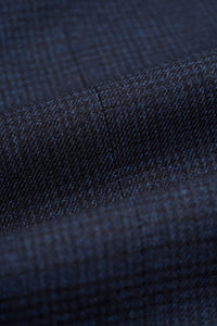 Caridi - Pantaloni da uomo in tweed blu navy