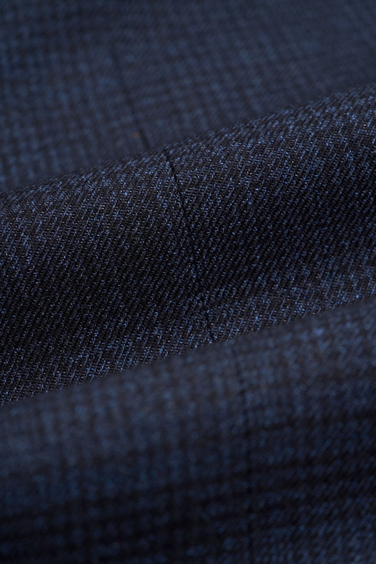 Caridi - Pantaloni da uomo in tweed blu navy