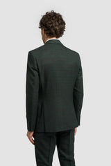 Caridi - Blazer in tweed verde oliva da uomo