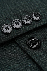 Caridi - Blazer in tweed verde oliva da uomo