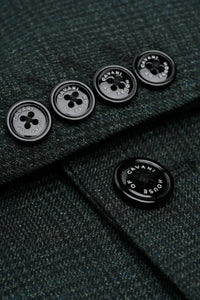 Caridi - Blazer in tweed verde oliva da uomo