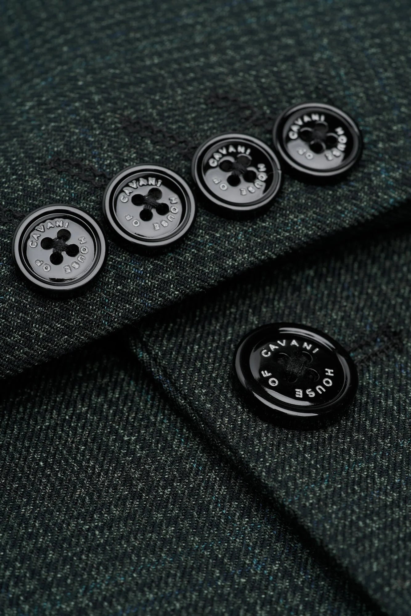 Caridi - Blazer in tweed verde oliva da uomo