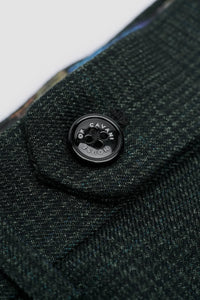 Caridi - Pantaloni da uomo in tweed verde oliva