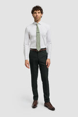 Caridi - Pantaloni da uomo in tweed verde oliva