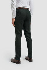 Caridi - Pantaloni da uomo in tweed verde oliva