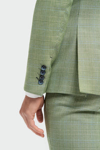 Caridi - Blazer sartoriale a quadri verde salvia da uomo