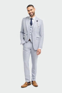 Caridi - Blazer da uomo azzurro da sposa