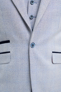 Caridi - Blazer da uomo azzurro da sposa