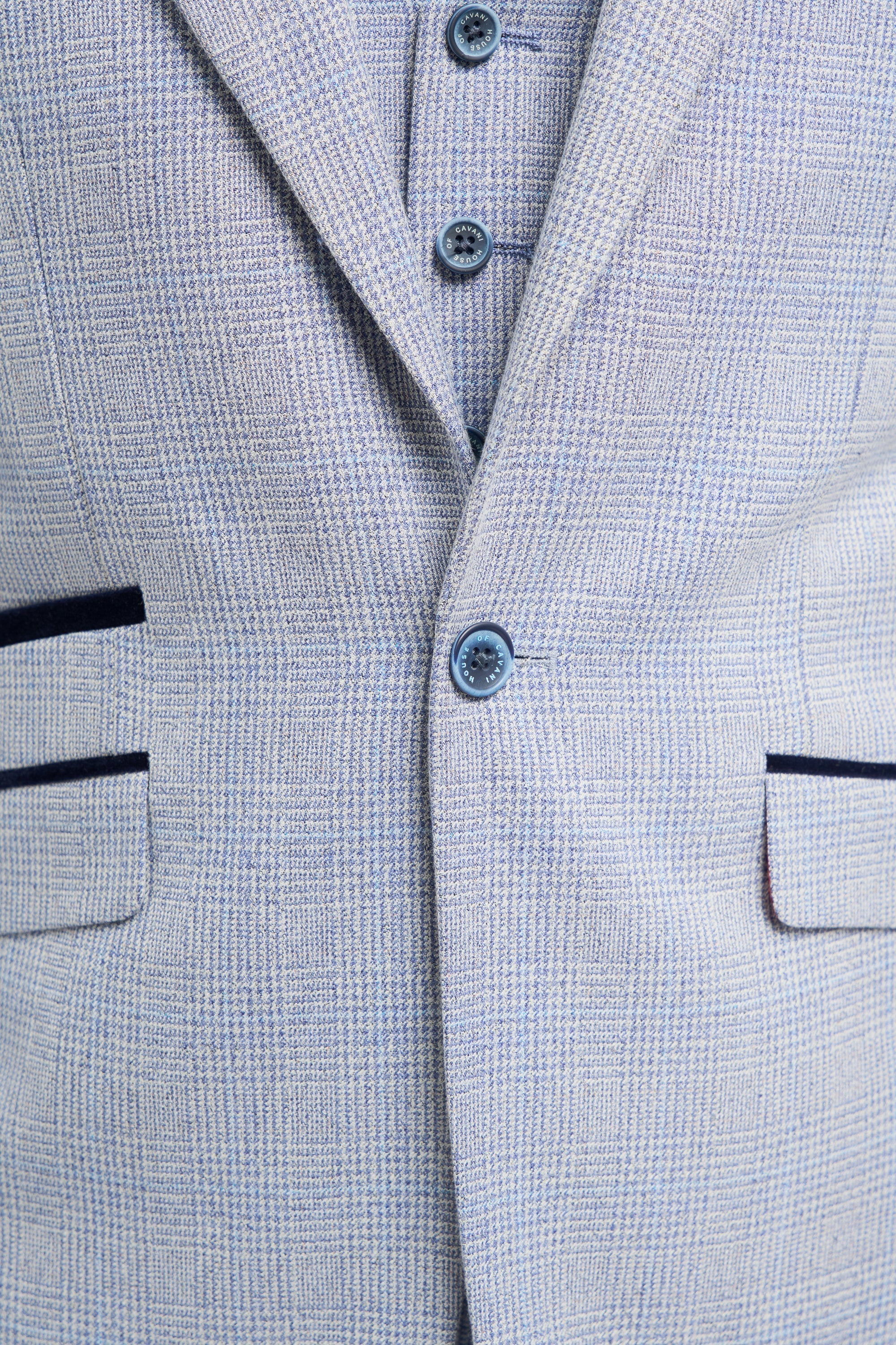Caridi - Blazer da uomo azzurro da sposa