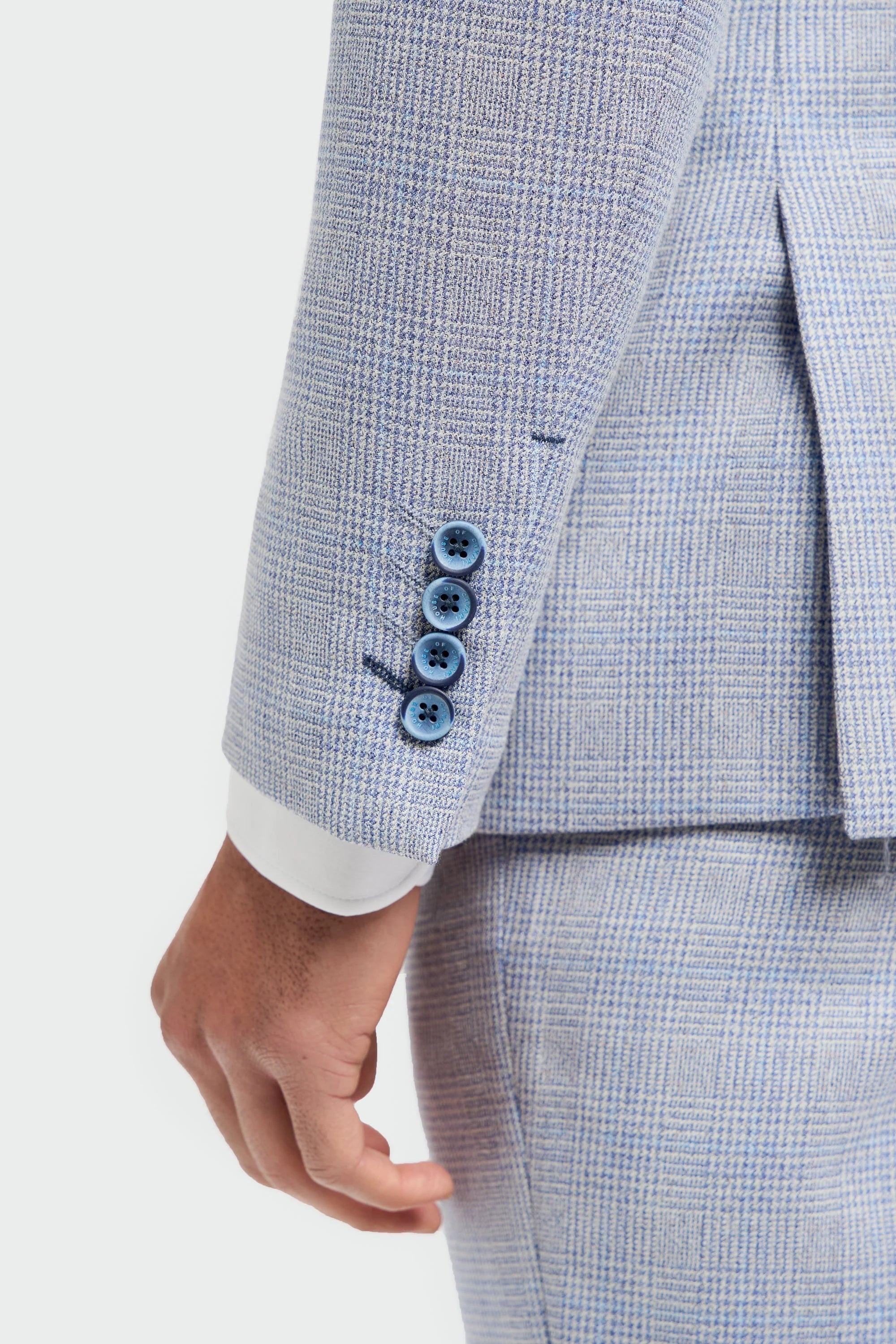 Caridi - Blazer da uomo azzurro da sposa