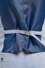 Caridi - Gilet da uomo azzurro da cerimonia