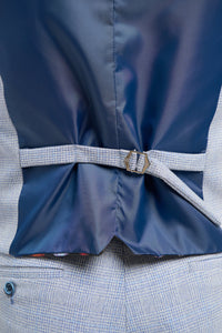 Caridi - Gilet da uomo azzurro da cerimonia