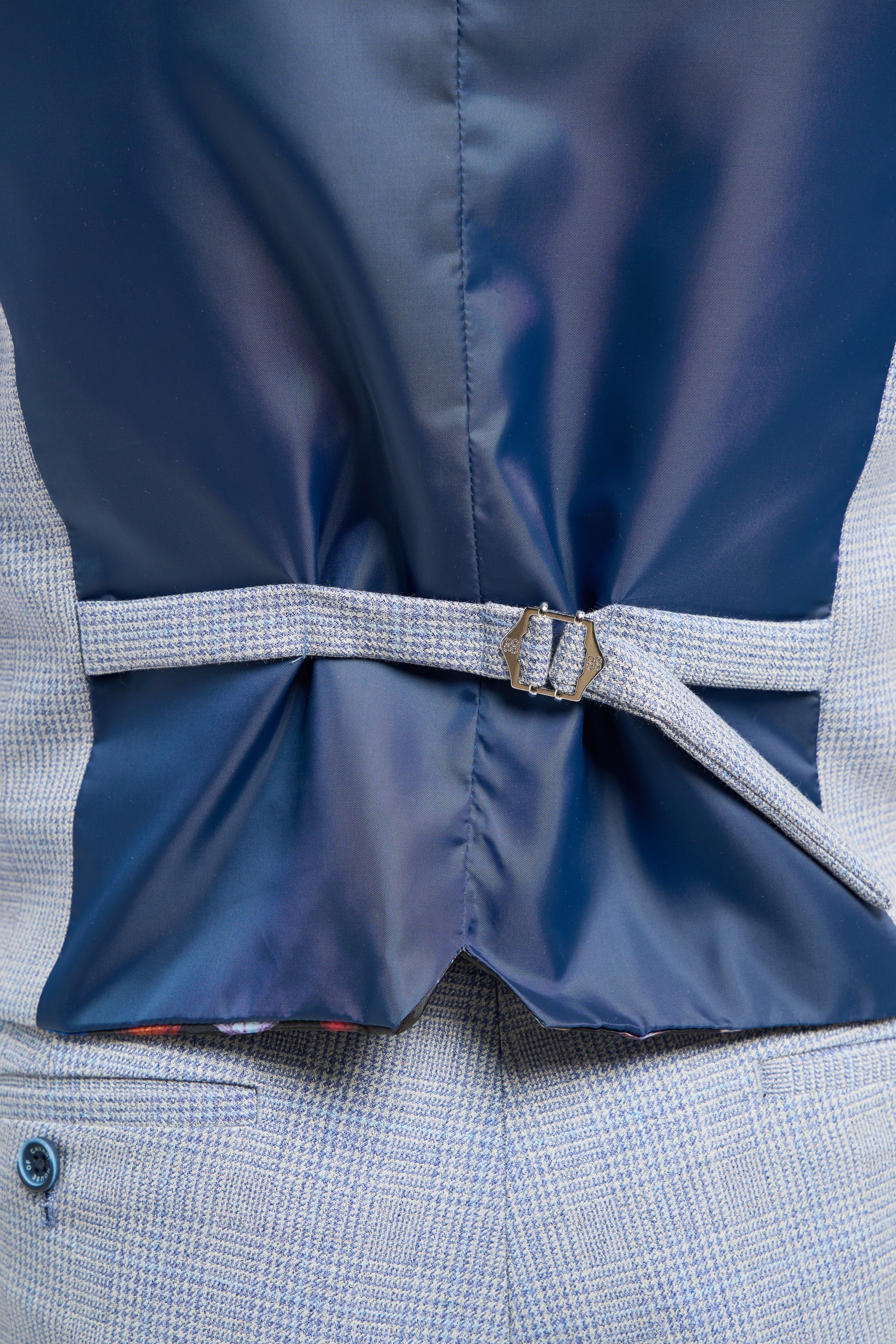 Caridi - Gilet da uomo azzurro da cerimonia