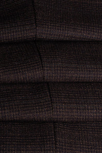 Caridi - Gilet da uomo in tweed marrone