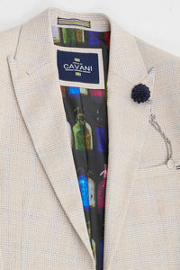 Abito da sposo da uomo 3 pezzi color crema - Cavani Caridi