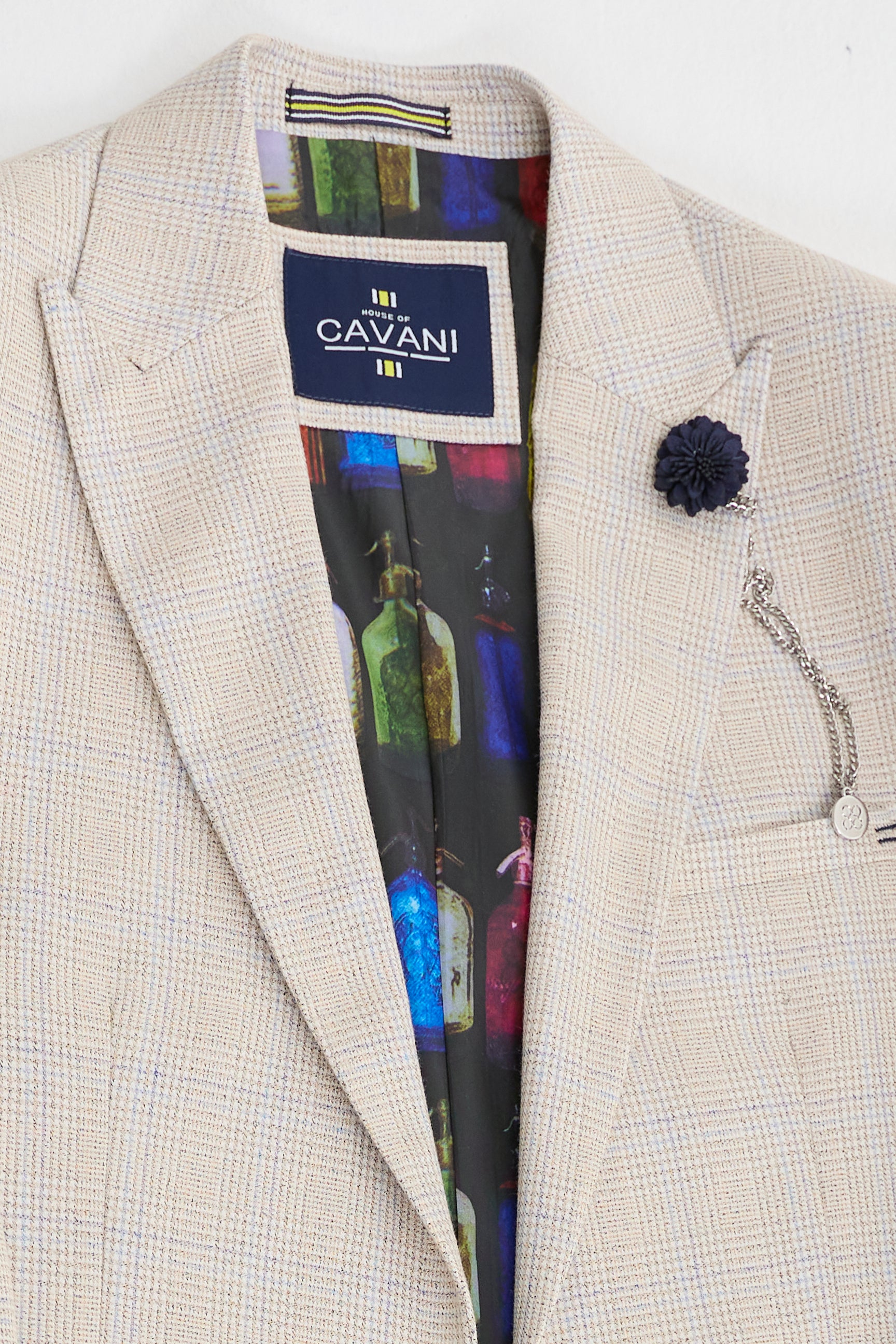 Abito da sposo da uomo 3 pezzi color crema - Cavani Caridi