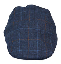 Mens Grandad Baker Flat Navy Cap 8 Panel Tweed Vintage Classic Smart Casual 1920s