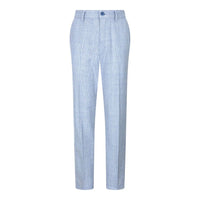 Boys 3 Piece Check Suit Tweed Light Blue Tailored Fit Wedding Peaky Classic