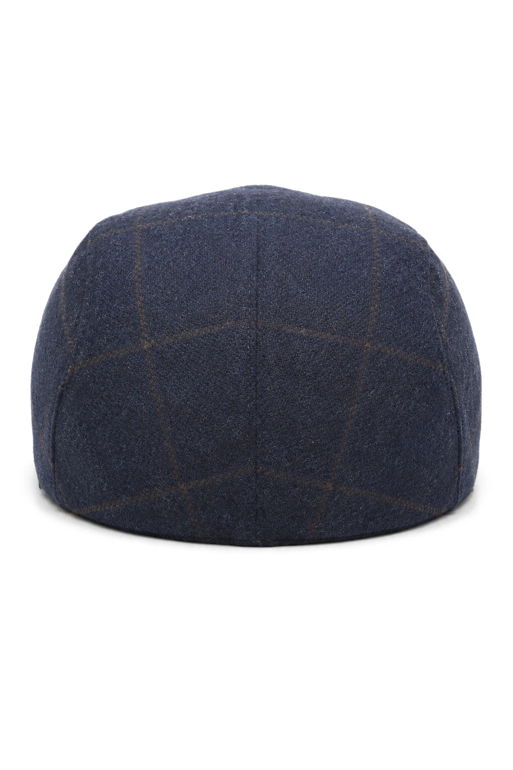 Cavani Kempson Flat Cap - Cappello da nonno vintage da uomo in tweed e lana a quadri - Verde oliva/Blu navy