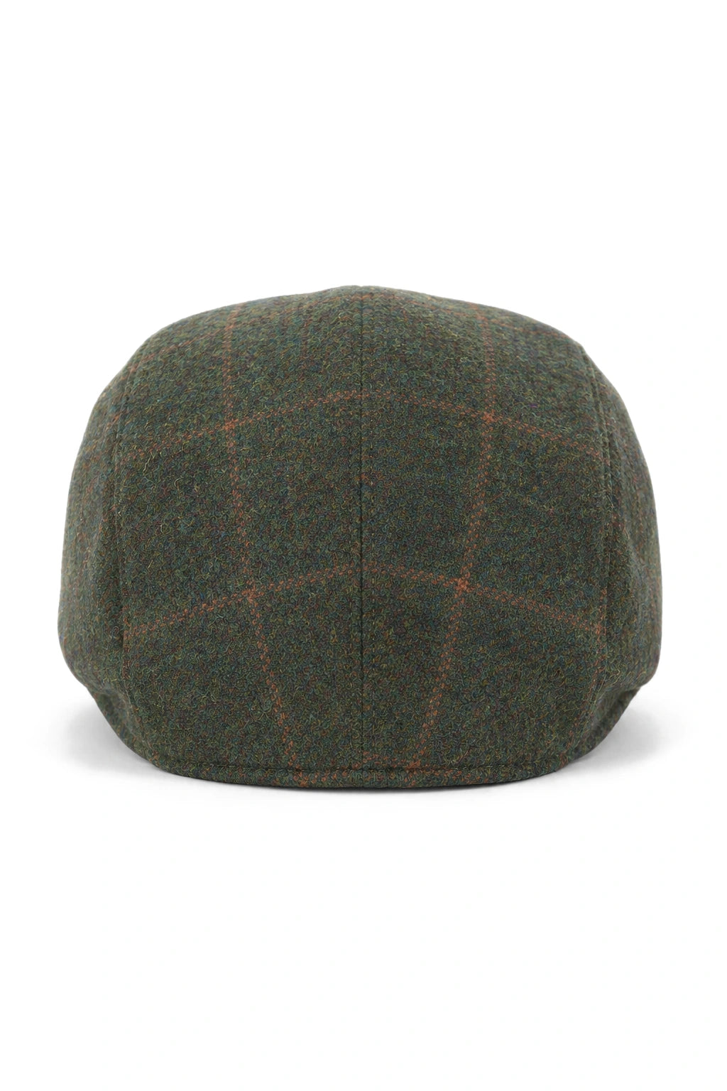 Cavani Kempson Flat Cap - Cappello da nonno vintage da uomo in tweed e lana a quadri - Verde oliva/Blu navy