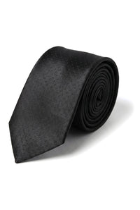 Cravatta in raso Cavani - Cravatta in raso di seta coordinata da uomo, fazzoletto e fermacravatta a pois, per matrimonio, ballo di fine anno, ufficio