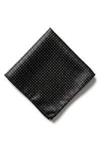 Cravatta in raso Cavani - Cravatta in raso di seta coordinata da uomo, fazzoletto e fermacravatta a pois, per matrimonio, ballo di fine anno, ufficio