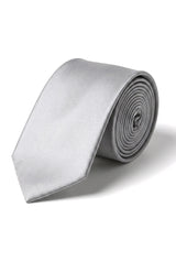 Cravatta in raso Cavani - Cravatta in raso di seta coordinata da uomo, fazzoletto e fermacravatta a pois, per matrimonio, ballo di fine anno, ufficio