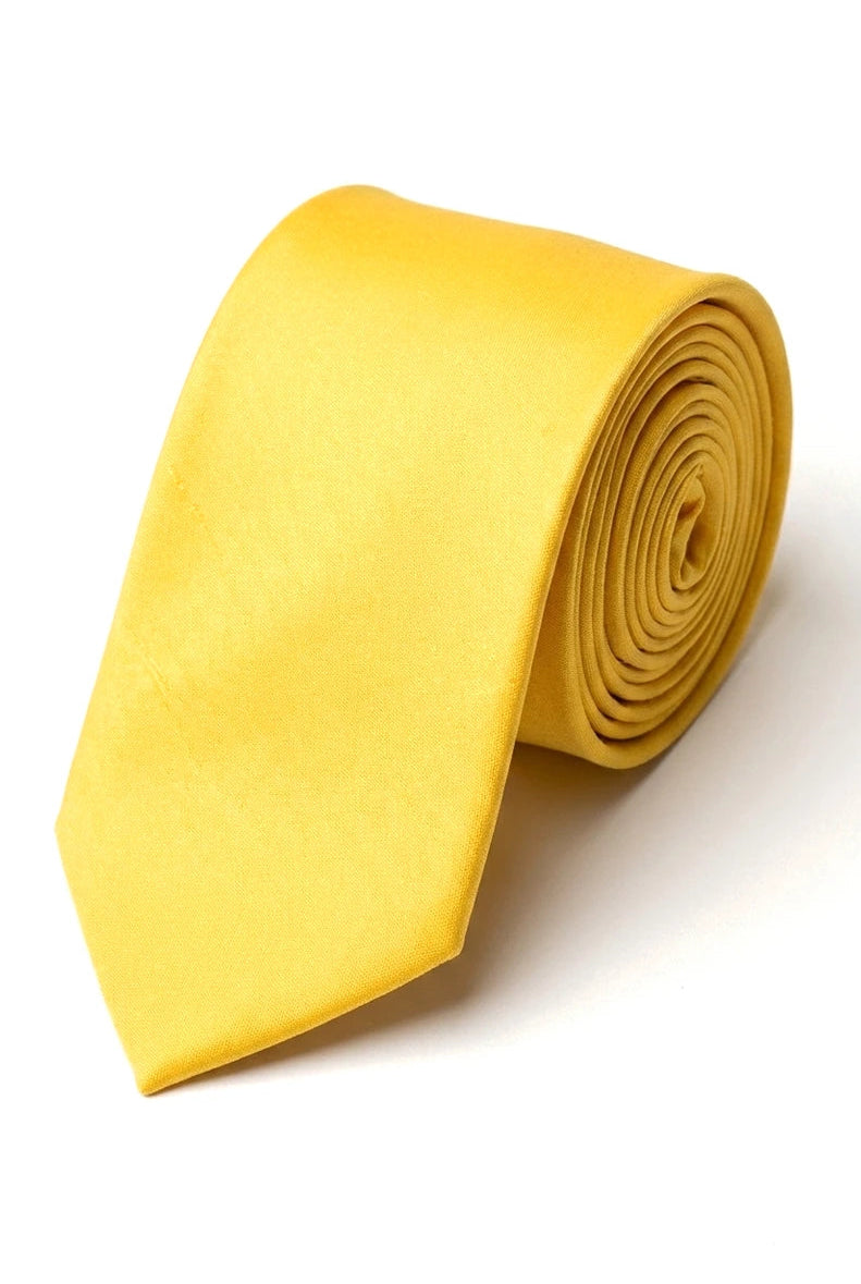 Cravatta in raso Cavani - Cravatta in raso di seta coordinata da uomo, fazzoletto e fermacravatta a pois, per matrimonio, ballo di fine anno, ufficio