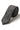Cravatta in tweed a quadri grigio antracite con fazzoletto e fermacravatta - Grigio antracite