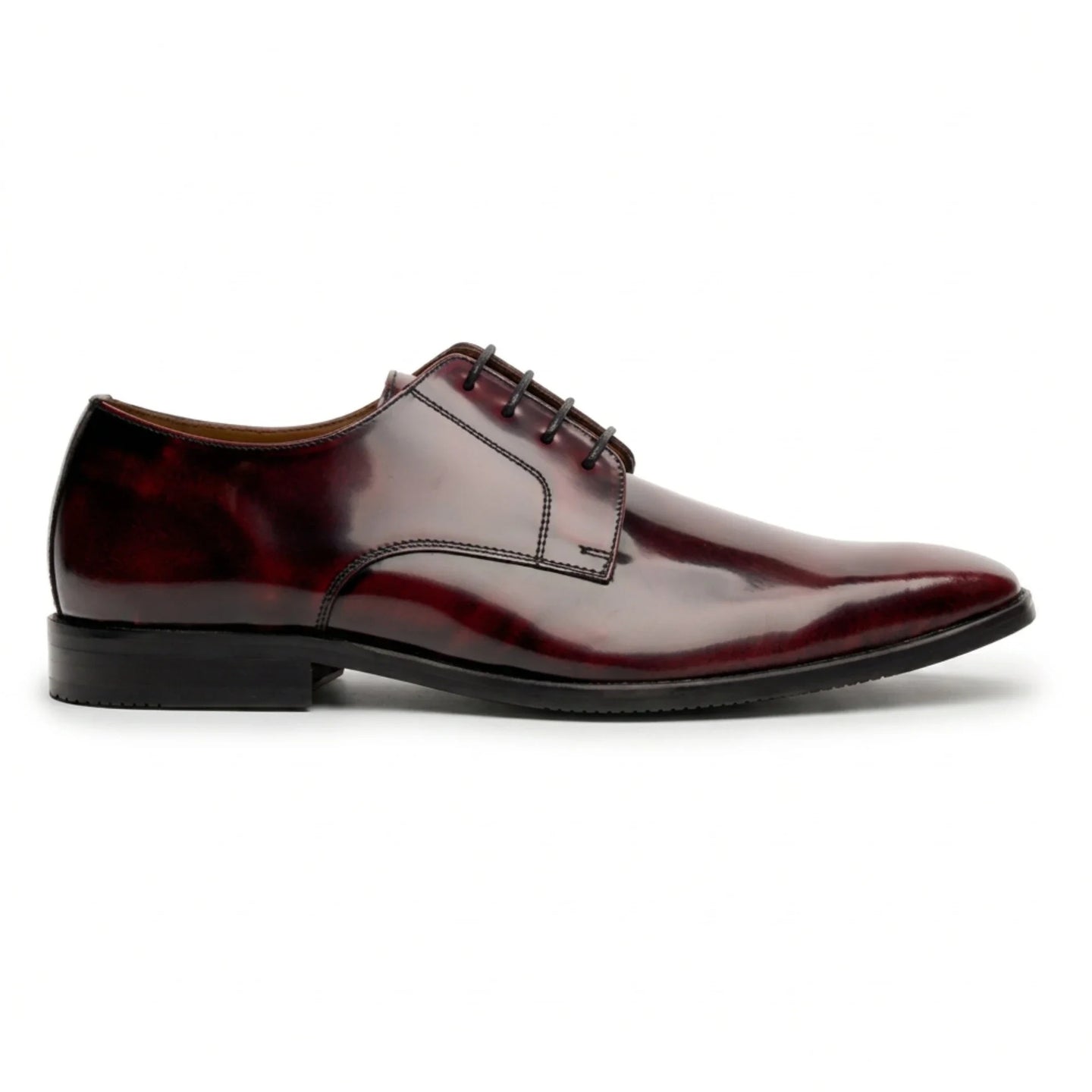 Chester - Scarpe Derby da uomo bordeaux lucide