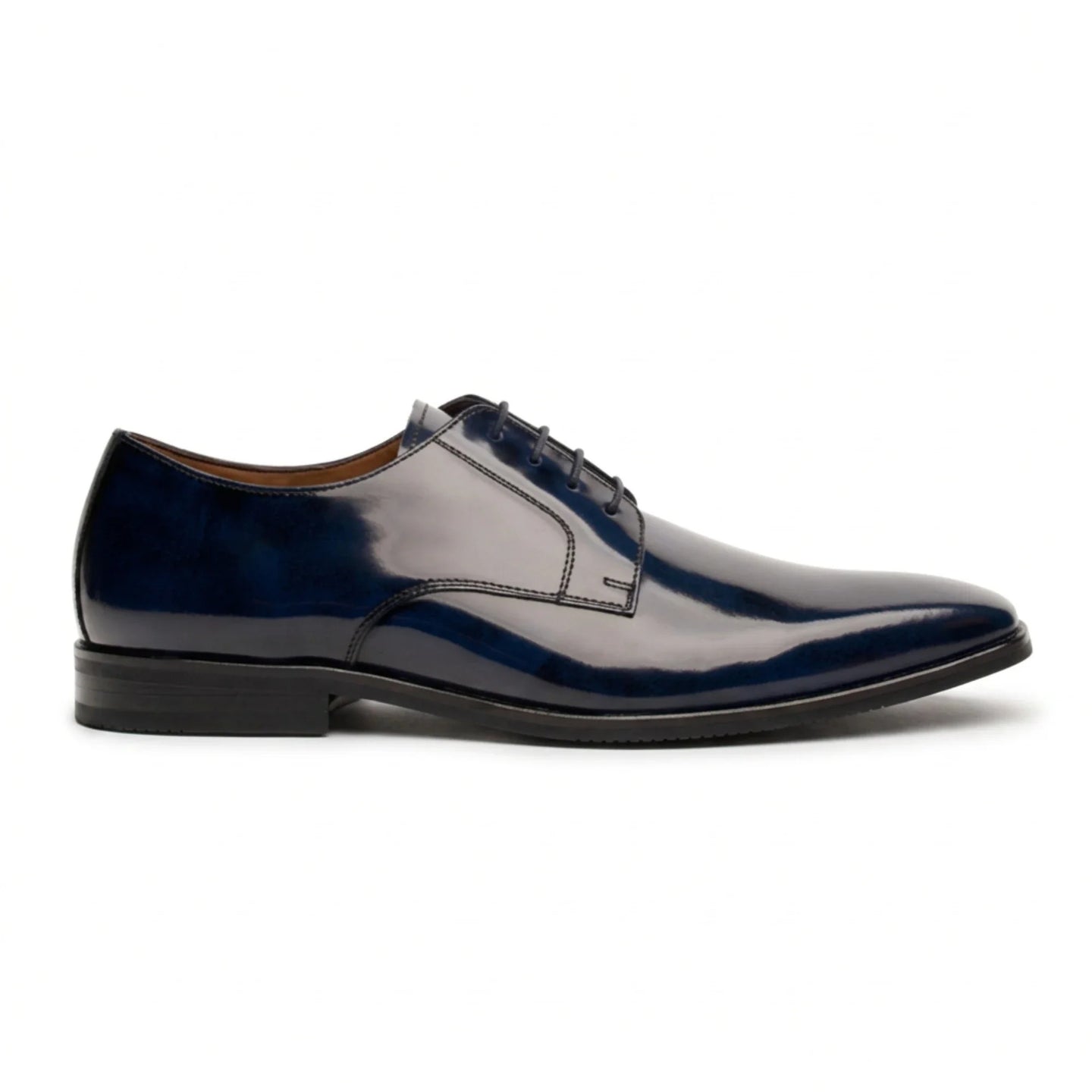 Chester - Scarpe Derby da uomo blu navy lucide