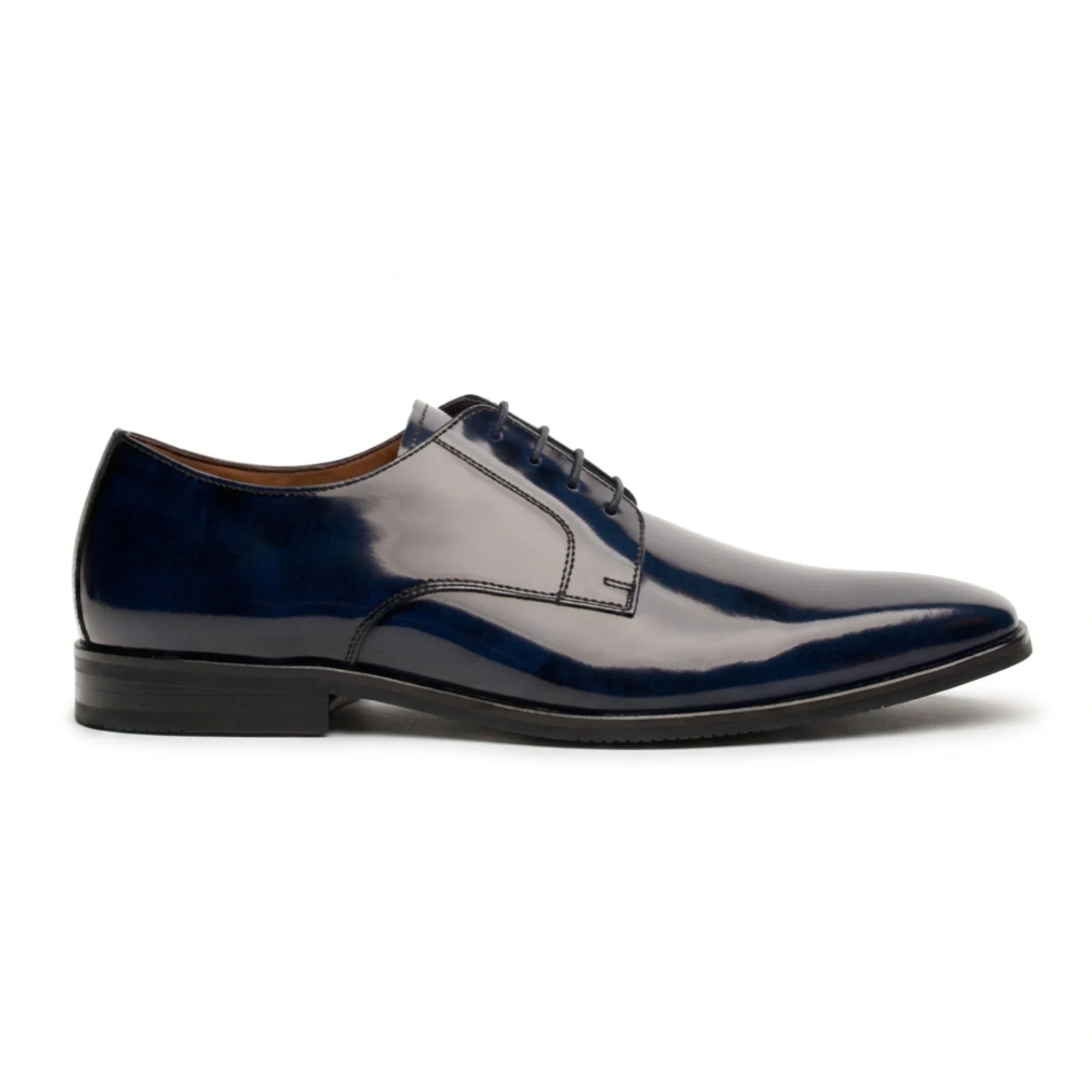 Chester - Scarpe Derby da uomo blu navy lucide