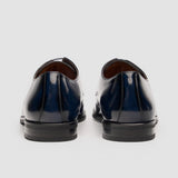 Chester - Scarpe Derby da uomo blu navy lucide