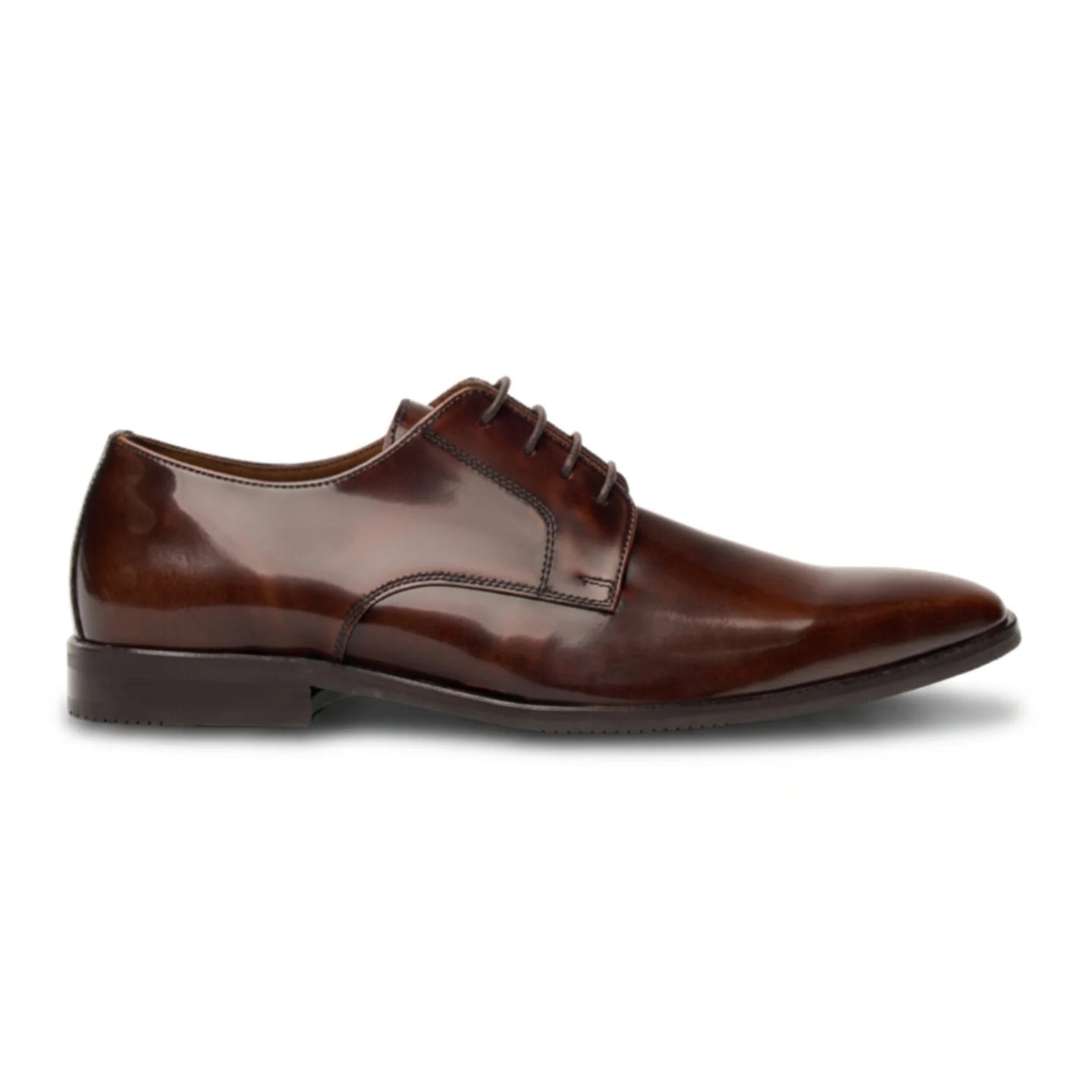 Chester - Scarpe Derby da uomo color cuoio lucido