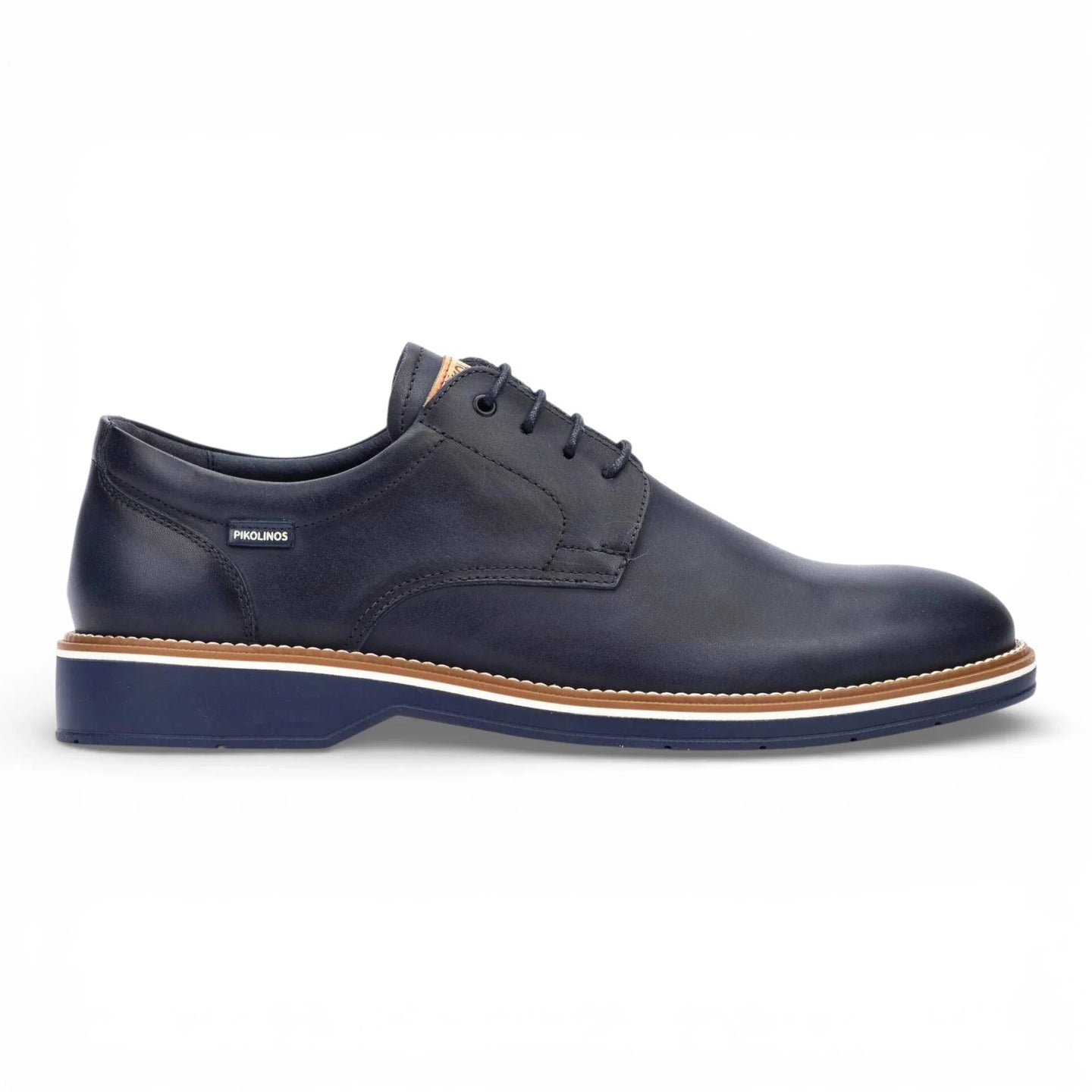 Claret - Scarpe Derby stringate da uomo in pelle blu