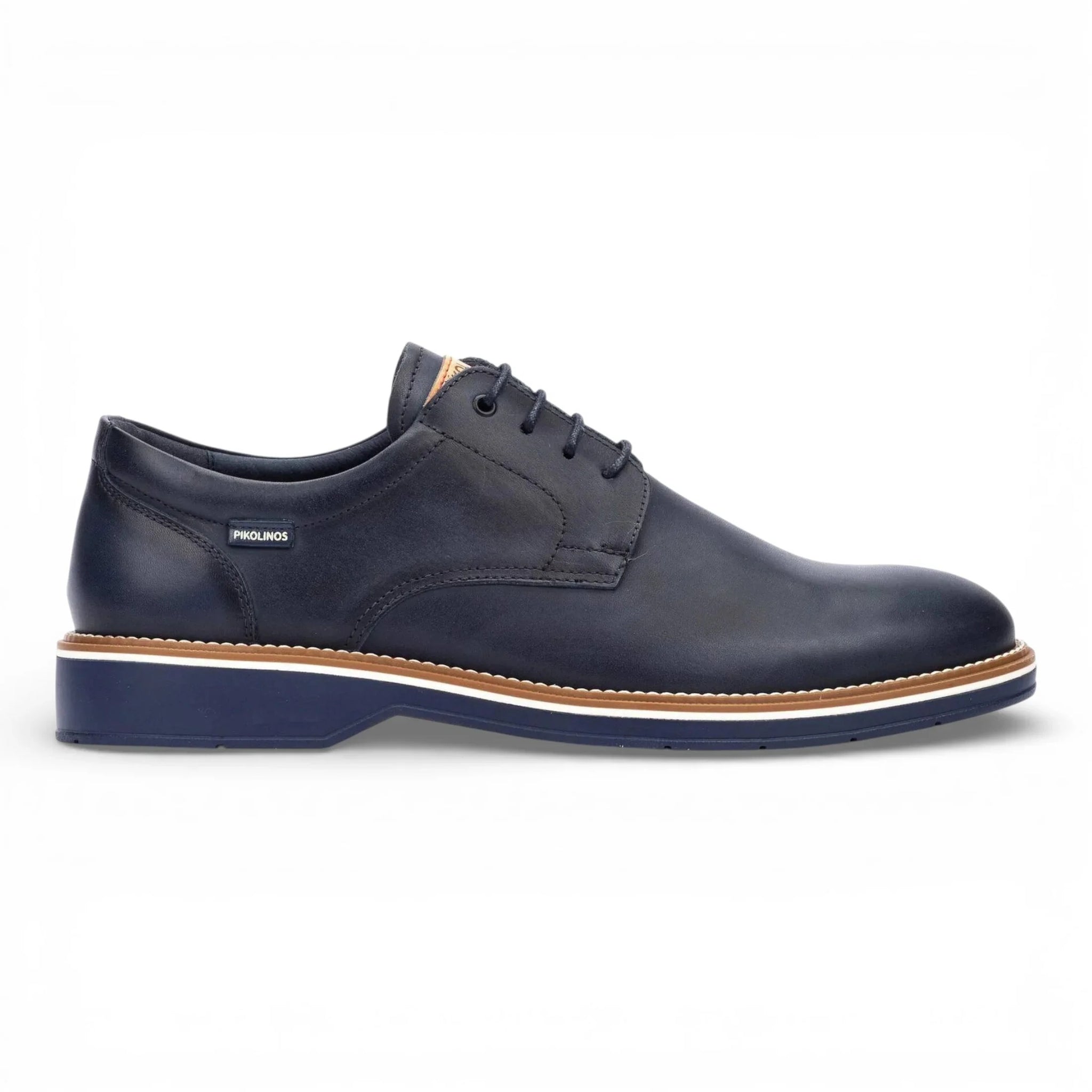 Claret - Scarpe Derby stringate da uomo in pelle blu