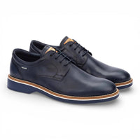Claret - Scarpe Derby stringate da uomo in pelle blu