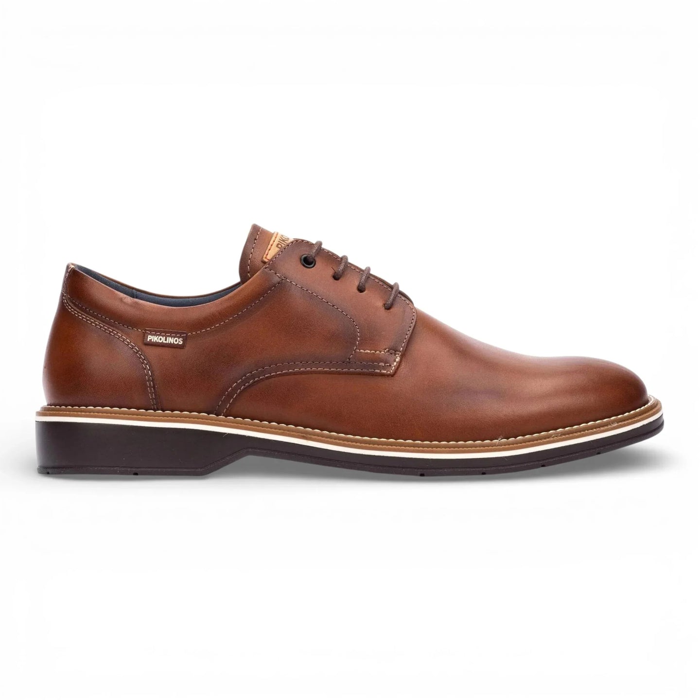 Claret - Scarpe Derby stringate da uomo in pelle marrone
