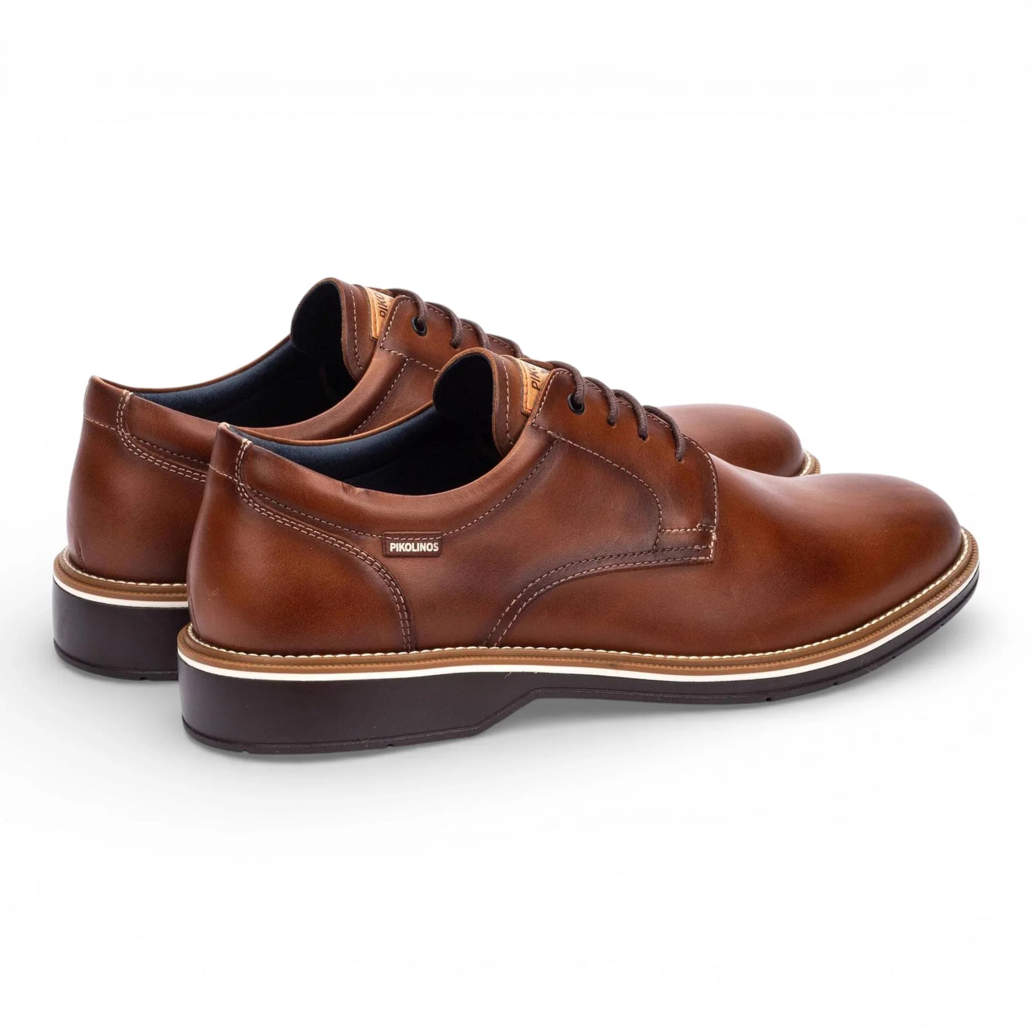 Claret - Scarpe Derby stringate da uomo in pelle marrone