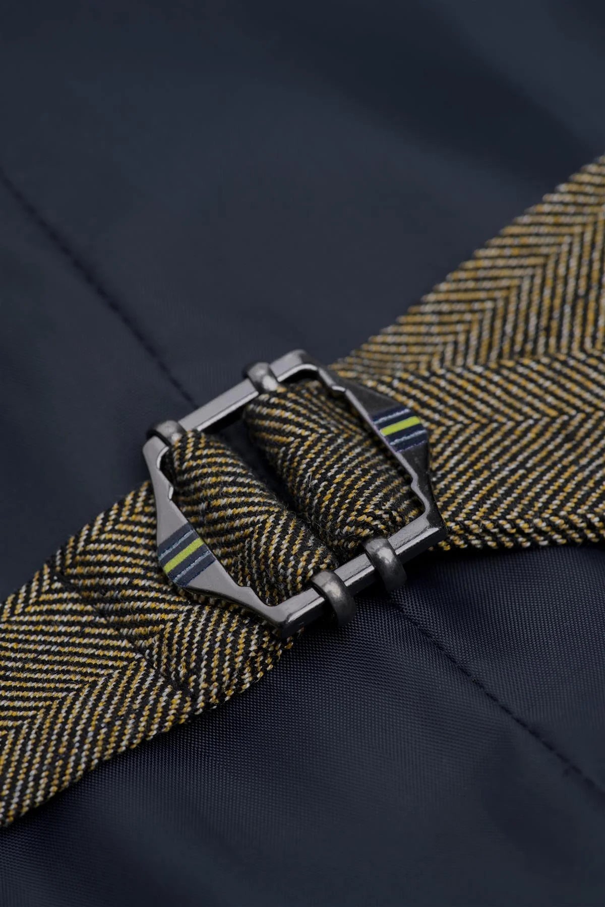 Damon - Gilet doppiopetto verde oliva da uomo