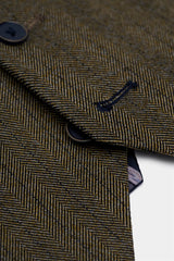 Damon - Gilet doppiopetto verde oliva da uomo