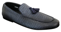 Elong DD0085 - Mens Snake Crocodile Leather PU Loafers Driving Shoes Slip On Tassel Comfort Vintage