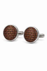 Set regalo con cravatta marrone con collo a diamante, fazzoletto da taschino, gemelli, spilla, cravatta per camicia in raso